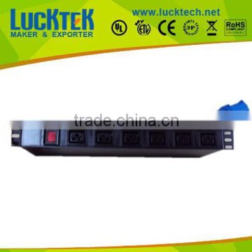 19" 1.0U IEC320 C19 TYPE PDU WITH INDUSTRIAL PLUG IEC60309 PLUG