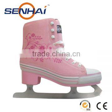 2015 Pink ice skating shoes for ladies