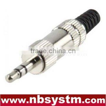 3.5mm stereo plug metal with plastic tail