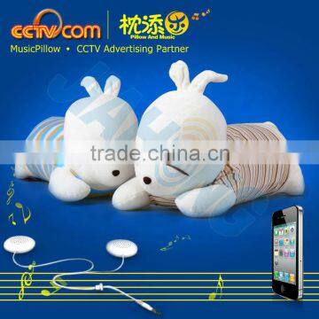 Europe Popular Gift Item in Alibaba! !Washable Plush Sounding Pillow-Sleepy Rubbit-CE SGS ROHS Patent