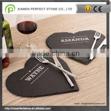 Slate Heart Shaped Placemats For Slate Cheese Board Set