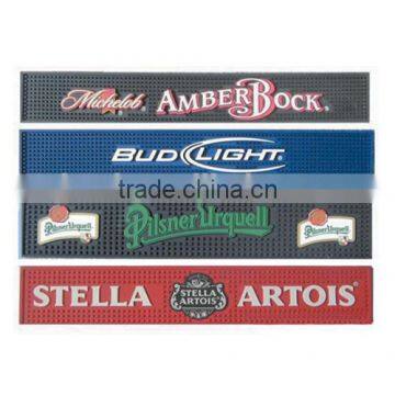high sale embossed individual words custom pvc bar mat