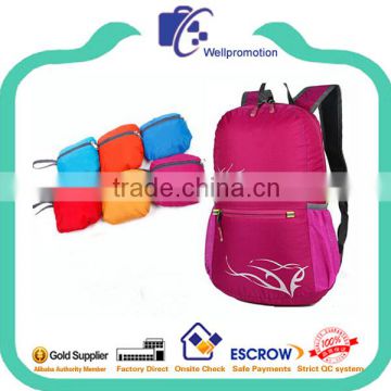 wellpromtion fashion hot promotional recycled foldable backpack                        
                                                Quality Choice