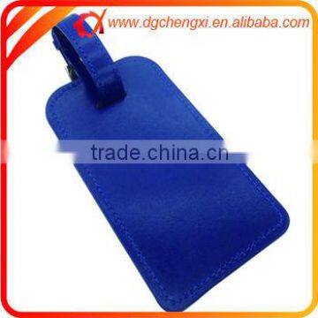 Navy Blue Genuine Leather ID Golf Luggage Bag Tags photo-3