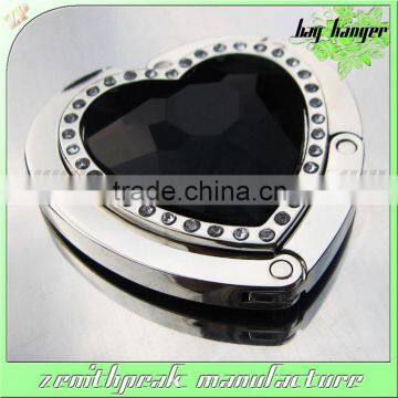2016 hot sale metal bag hanger heart/bag holder heart/bag hook heart