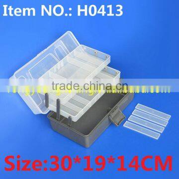 H0413 30*19*14CM Two Trays Plastic Box Fishing Box carp fishing rig box