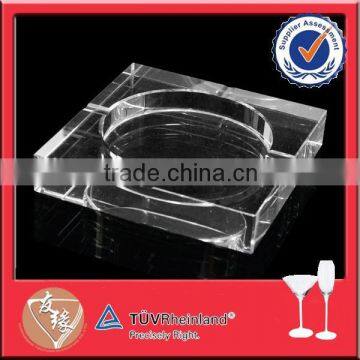 Wholesale transparent 5 in square glass ashtray