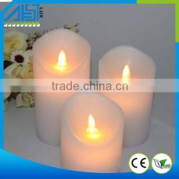 2015 New CE ROHS Certificated Flickering Yellow Flameless Wedding Use Pillar Flicker Flame Candle Led Moving Flame Wholesale