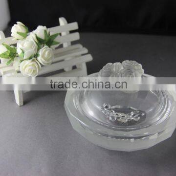 elegant dull polish crystal jewelry box with rose