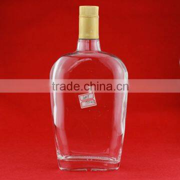 Cheap good quality 750ml vit bottles waterdrop liquor bottle glass bottles short neck