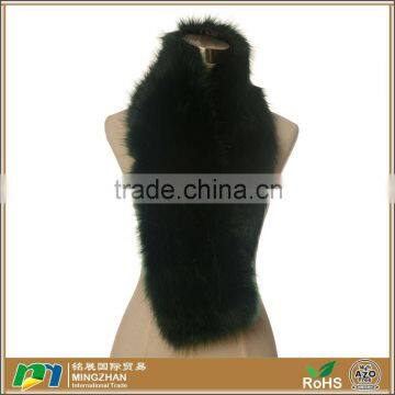 Hot-sale Fashion Winter Dark Green Faux Animal Fur Warm Scarf