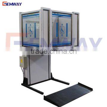 Hydraulic vertical platform lift for disabled