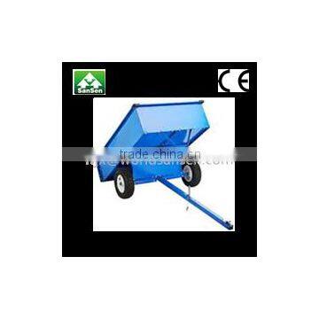 2 Wheels Tractor Dump Trailer 1500Lb. Capacity 17cu Utility Dump Trailer for ATV photo-2