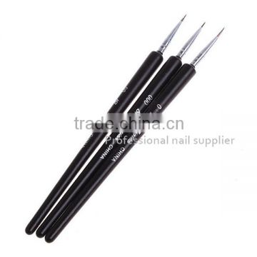 Black nail liner brush kit