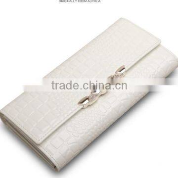 genuine leather women leather wallet 2014 fashion design lady's wallet in hot selling