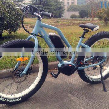 CE approved 8FUN mid-motor tailg e bike with 26"*4.0 MTB fat tire