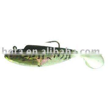 soft shad fishing swimbait imbeded lead and hooks fishing lure