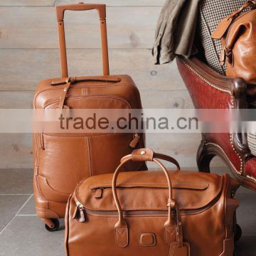 soft genuine luxury leather travel luggage sets