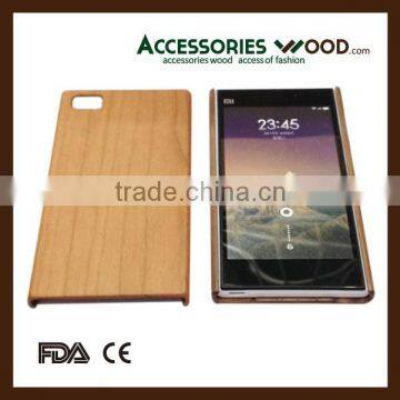 Factory wholesale for wood phone case, case for MI3, engraved customized logo