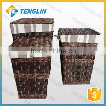 Hot sale laundry hamper cabinet with cotton liner