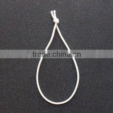 White Elastic Cord With Knot for Tag