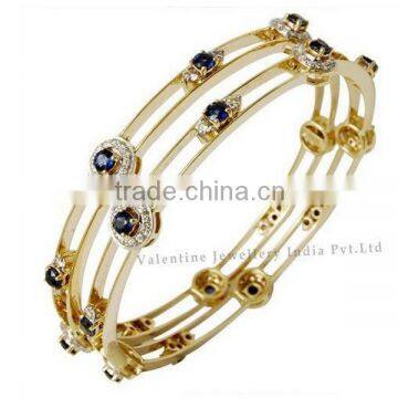 Latest Precious Gemstone Bangles Jewelry