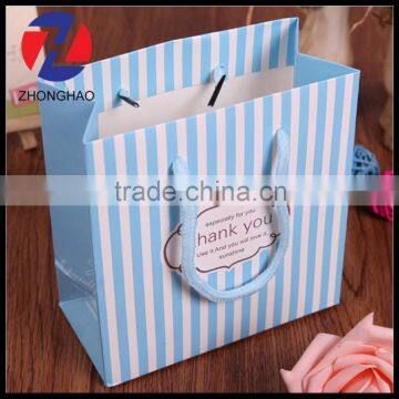 New Arrived small size rope handle printed unique creative package gift craft bag