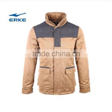 ERKE 2015 latest design mens jacket winter coat windproof jacket wholesale/OEM