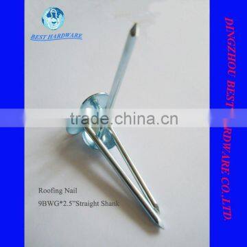 Umbrella straight pole roofing nails