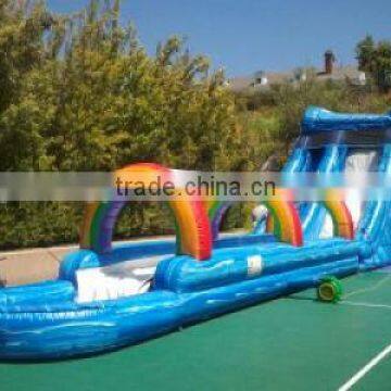 2016 Hot sale inflatable slip n slide, long slip inflatable water slide