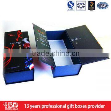 Wholesale Fashion Paper Packaging Wine Box/ Flip Top Paper Wine Box With Magnetic Catch photo-3