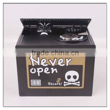 2015 new toys for kid Skull Stealing Coin box Piggy Banks Plastic Money Box