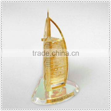 Gold Crystal Dubai Burj Al Arab For Travel Souvenir