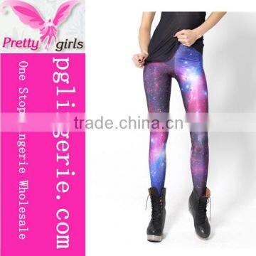 Fashion Stretch Tights,High Waist Leggings,Galaxy Printed Leggings