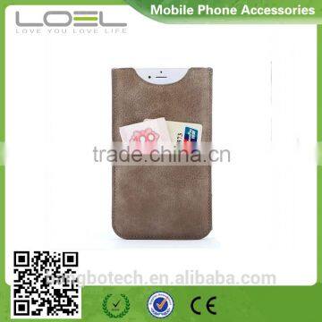 2016 new design hot selling leather bag with card holder for iphone6/6s/plus leather case leather sleeve