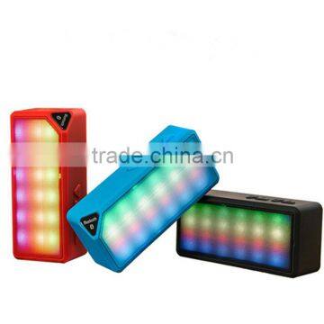 TF Card USB FM Radio LED Lights Bluetooth Speaker