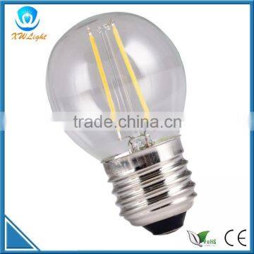 E27 2W all glass led filament bulb G45