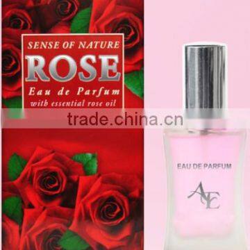 Eau de Parfum "ROSE", red, 30ml. Paraben Free. Made in EU. Private Label Available.