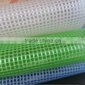 transparent mesh woven pvc coated fabric tarpaulin