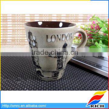 Promotional London bridge souvenirs 500ml ceramic glazed coffee high quality cups