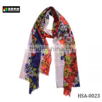 Fashion Women Printing Scarf, Elegant Colorful Printed Scarf