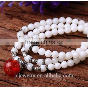 2016 tridacna shell stone bead aromatherapy essential oil diffuser charm handmade wrap bracelet