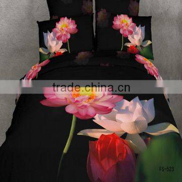 vivid and elegant lily flower design 3D bedding set from dieshiqiao hometextile city