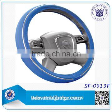 Blue color PU design your car Steering Wheel Cover