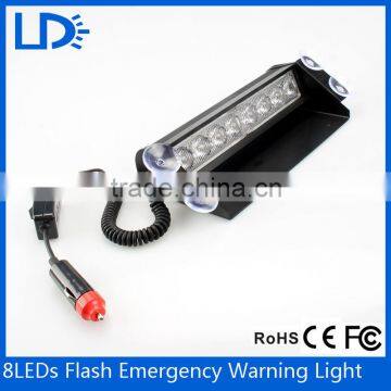 New 12V Red Blue Dash LED Vehicle Flashing Tower Warning Light With Suction Cup photo-3