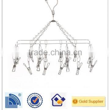 2014 Wholesale China Manufacture Stainless Steel Clips Metal Hanger For Socks