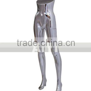 Sliver chrome female pants display legs mannequin