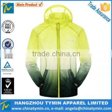 men water repellent finish gradually changing color lightweight jacket