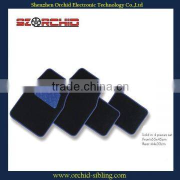 black and blue carpet car floor mat