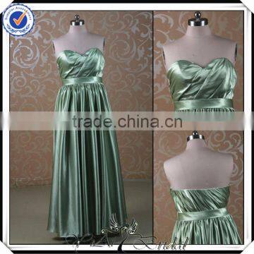 PP0115 Real Sample Long olive green country fat bridesmaid dress line